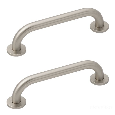 Kit 2 Barra Alca Apoio 30cm Inox Escovado Idoso/deficiente Pcd