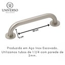 Ver imagem 4 de Shopee Lm-mm Kit 2 Barra Alca Apoio 30cm Inox Escovado Idoso/deficiente