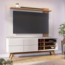Ver imagem 1 de Rack com Painel Extensivo para Tv até 70 Pol 180x172cm Off White Freijó