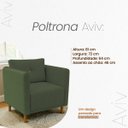 Ver imagem 4 de Kit 2 Poltronas Aviv para Sala Escritório Recepção Linho Verde Premium Easy Clean Corino Verde Premi
