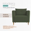 Ver imagem 5 de Kit 2 Poltronas Aviv para Sala Escritório Recepção Linho Verde Premium Easy Clean Corino Verde Premi