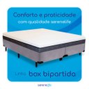 Ver imagem 4 de Cama Box Queen Size Bipartida Serenelife - Suede Cinza Escuro