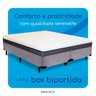 Cama Box Queen Size Bipartida Serenelife - Suede Cinza Escuro - 4