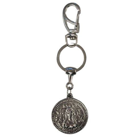 Chaveiro Orixá Pomba Gira Umbanda Candomblé - Selecione:p Gira Metal Niquel 3,5 Cm