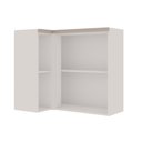 Ver imagem 2 de Armário de Cozinha Aéreo Canto 1 Porta Iluminata Brco/Fendi