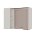 Ver imagem 1 de Armário de Cozinha Aéreo Canto 1 Porta Iluminata Brco/Fendi