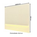 Ver imagem 3 de Painel para TV até 85 Polegadas Sole 1 Prateleira Ripado 100% MDF Off White - Pnr Móveis