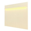 Ver imagem 5 de Painel para TV até 85 Polegadas Sole 1 Prateleira Ripado 100% MDF Off White - Pnr Móveis
