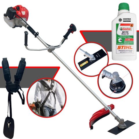 Roçadeira Lateral Anmax Cg430p-tb À Gasolina 2t 43cc 2hp 9.000rpm + Óleo Stihl 2t