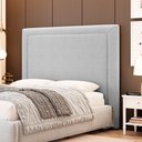 Ver imagem 2 de Cabeceira Cama Box Queen Size Alba 160cm com Frame Bouclé Cinza Claro - Desk Design