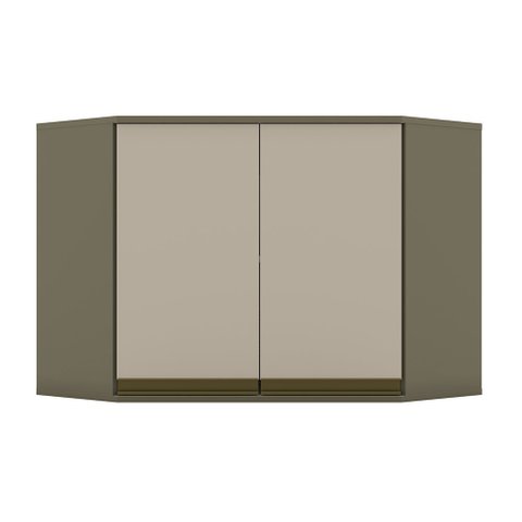Armário Aéreo Canto Oblíquo 02 Portas Connect Duna Cristal Henn