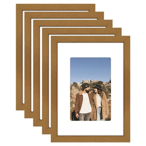 Kit 5 Porta Retrato 21x15 Quadro com Paspatur Fotos 15x10