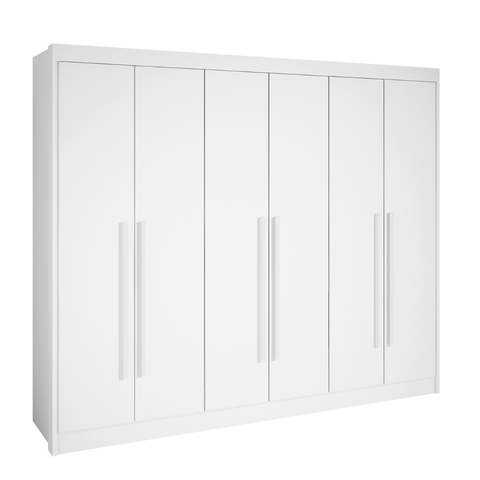 Roupeiro 6 Portas Athos Branco D'Doro