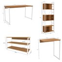 Ver imagem 2 de Conjunto Completo para Escritório 8 Peças com Mesa Escrivaninha Linha Industrial Kappesberg