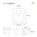 Ver imagem 2 de Tampa de Vaso Poliester Laguna Cinza Claro para Bacia Hervy