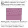 Cabeceira Cama Box Estofada Queen Size 160 Cm Suede Madri:rosa - 5