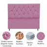 Cabeceira Cama Box Estofada Queen Size 160 Cm Suede Madri:rosa - 4