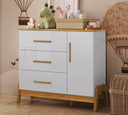 Ver imagem 6 de Cômoda Infantil Guti Retro Peroba Branco c/ Amêndoa 100% MDF