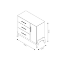 Ver imagem 2 de Cômoda Infantil Guti Retro Peroba Branco C/ Amêndoa 100% Mdf