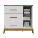 Ver imagem 3 de Cômoda Infantil Guti Retro Peroba Branco C/ Amêndoa 100% Mdf