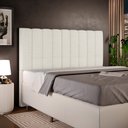 Ver imagem 2 de Cabeceira Cama Box Queen 160 Cm Dália W01 Linho Champanhe - Lyam Decor