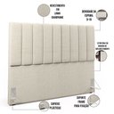 Ver imagem 5 de Cabeceira Cama Box Queen 160 cm Dália W01 Linho Champanhe - Lyam Decor