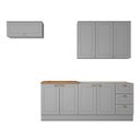 Ver imagem 7 de Cozinha Compacta Americana 4 Peças Modulada 8 Portas 3 Gavetas Henn - Cinza