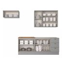 Ver imagem 6 de Cozinha Compacta Americana 4 Peças Modulada 8 Portas 3 Gavetas Henn - Cinza