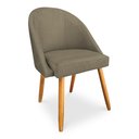 Ver imagem 1 de Cadeira de Jantar Bela Suede Pés Palito Castanho Pallazio