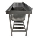 Ver imagem 3 de Pia Aço Inox Industrial 150x60x90 Cm Cuba Direita Nortinox