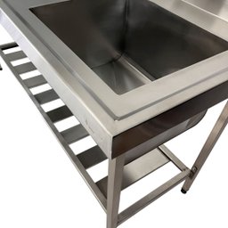Pia Aço Inox Industrial 150x60x90 Cm Cuba Direita Nortinox - 7