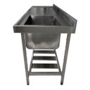 Ver imagem 3 de Pia Aço Inox Industrial 150x60x90 Cm Cuba Direita Nortinox