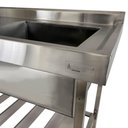 Ver imagem 6 de Pia Aço Inox Industrial 150x60x90 Cm Cuba Direita Nortinox