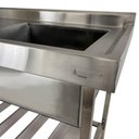 Ver imagem 6 de Pia Aço Inox Industrial 150x60x90 Cm Cuba Direita Nortinox