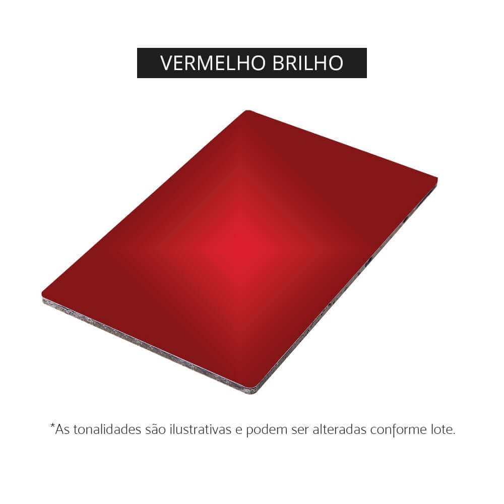 Chapa de ACM Vermelho Brilho - 1,22 x 2,5m - 3mm - 2