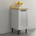 Ver imagem 3 de Armário de Cozinha Balcão 40cm C/tampo 1 Porta 100% Mdf Phoenix Móvel na Caixa