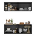 Ver imagem 4 de Kit Armário de Cozinha e Balcão 4 Portas Multimóveis Mp2161 Grafite