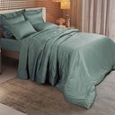 Ver imagem 1 de Capa de Edredom (Duvet) Queen com Fronhas 300 Fios Filipo - Marken Fassi Bege