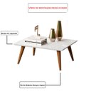Ver imagem 4 de Mesa de Centro Dubai Retangular Sala Pé Palito Madeira Mdf- Branco