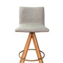 Ver imagem 3 de Banqueta Giratória Alta Linho e Courissimo Matelassê