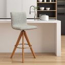 Ver imagem 1 de Banqueta Giratória Alta Linho e Courissimo Matelassê