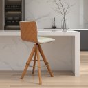 Ver imagem 2 de Banqueta Giratória Alta Linho e Courissimo Matelassê