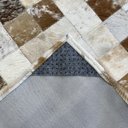 Ver imagem 3 de Tapete De Couro Passadeira Bege Malhado 0,75x2,00 Com Bordas