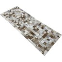 Ver imagem 2 de Tapete De Couro Passadeira Bege Malhado 0,75x2,00 Com Bordas
