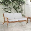 Ver imagem 1 de Sofá para Jardim 2 Lugares Lótus Linha Lótus Branco/Jatobá