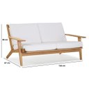 Ver imagem 3 de Sofá para Jardim 2 Lugares Lótus Linha Lótus Branco/Jatobá