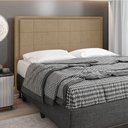 Ver imagem 1 de Cabeceira Casal Queen Cama Box 160cm para Quarto Onix Suede Marrom Rato M11 - D'rossi