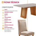 Ver imagem 7 de Mesa de Jantar Carolina 180cm Tampo MDF Vidro Canto Copo com 6 Cadeiras Carolina
