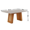 Ver imagem 4 de Mesa de Jantar Carolina 180cm Tampo MDF Vidro Canto Copo com 6 Cadeiras Carolina