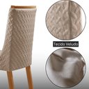 Ver imagem 5 de Mesa de Jantar Carolina 180cm Tampo MDF Vidro Canto Copo com 6 Cadeiras Carolina